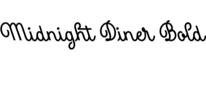 Midnight Diner Font Preview