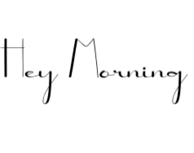 Hey Morning Font Preview