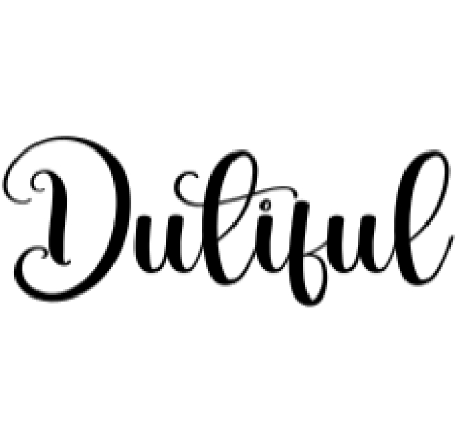 Dutiful Font Preview
