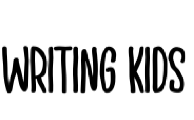 Writing Kids Font Preview