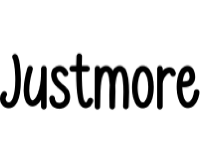 Justmore Font Preview