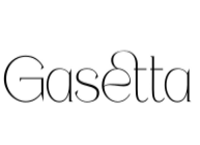 Gasetta Font Preview