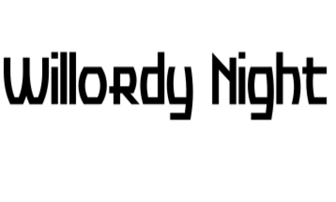 Willordy Night Font Preview