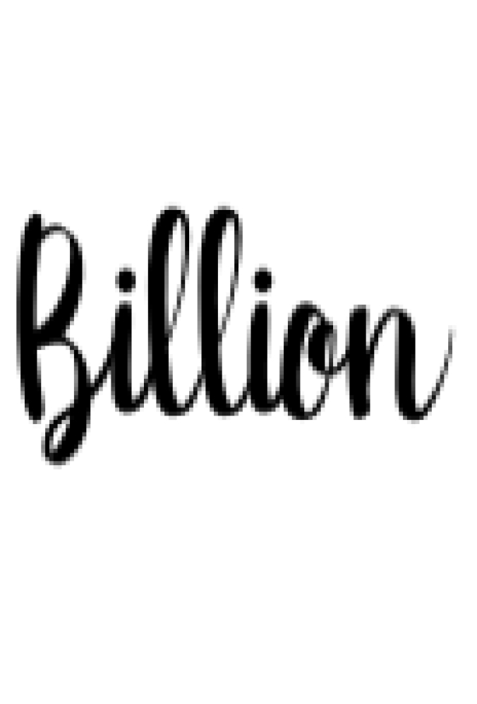 Billion Font Preview