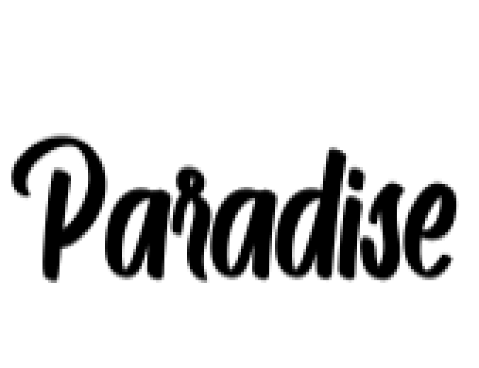 Paradise Font Preview