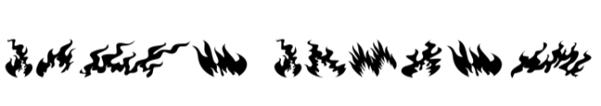 Fire Flames Font Preview