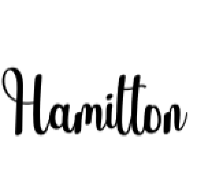 Hamilton Font Preview