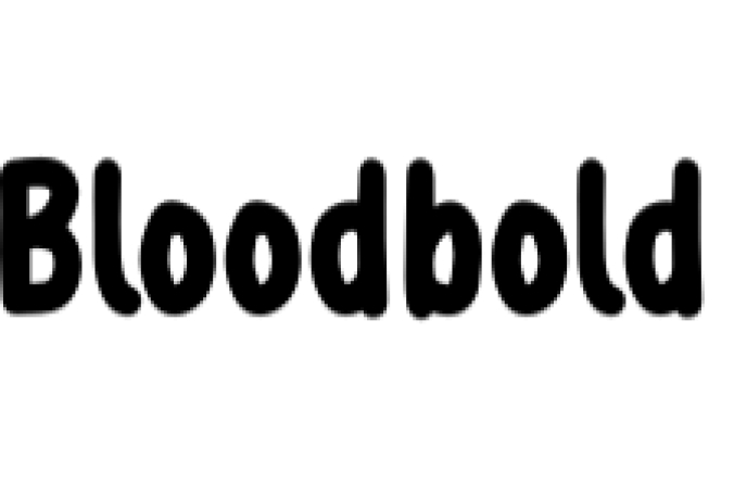 Bloodbold Font Preview