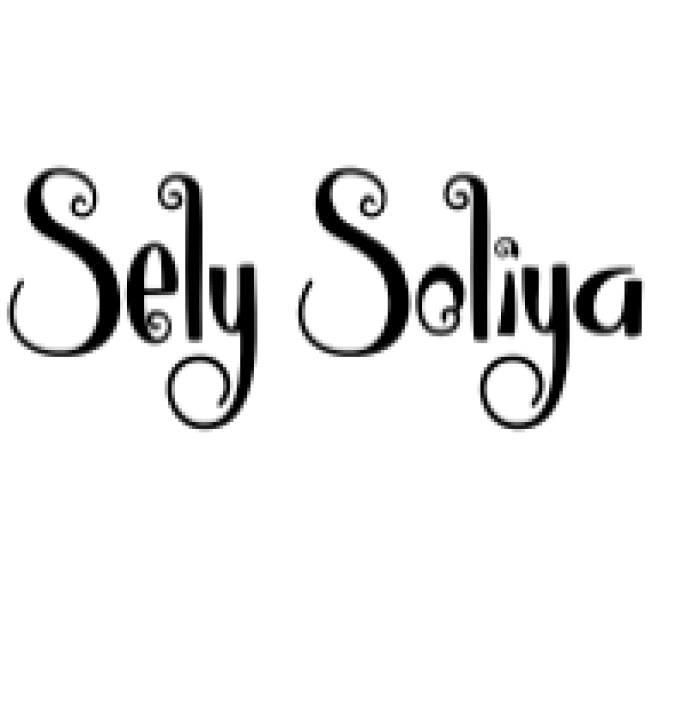 Sely Soliya Font Preview