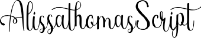 Alissa thomas Scrip Font Preview