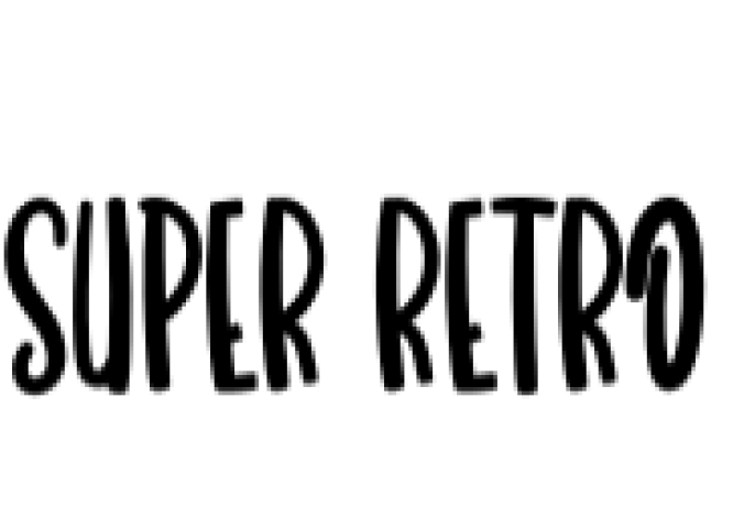 Super Retro Font Preview