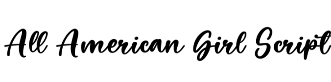 All American Girl Font Preview