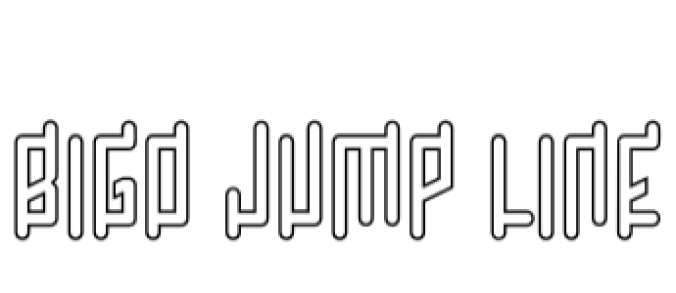 Bigo Jump Line Font Preview