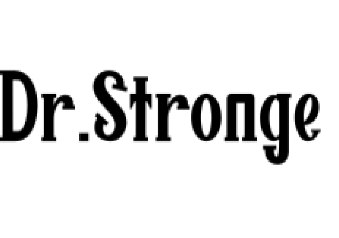 Dr.stronge Font Preview