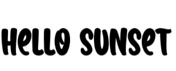 Hello Sunset Font Preview