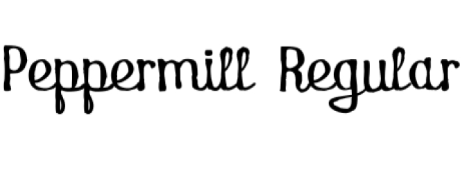 Peppermill Font Preview