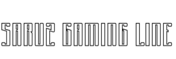 Saruz Gaming Line Font Preview