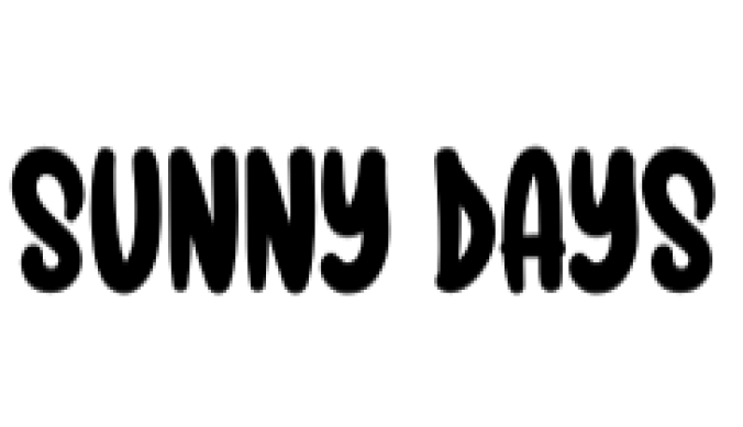 Sunny Days Font Preview