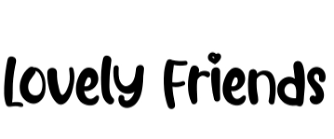 Lovely Friends Font Preview