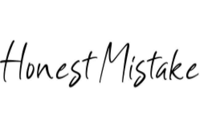 Honest Mistake Font Preview