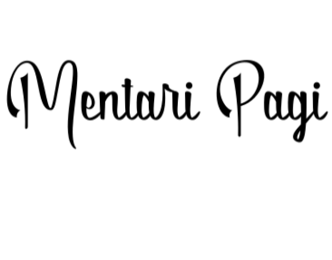 Mentari Pagi Font Preview