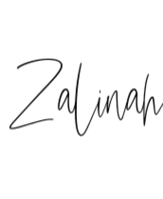 Zalinah Font Preview