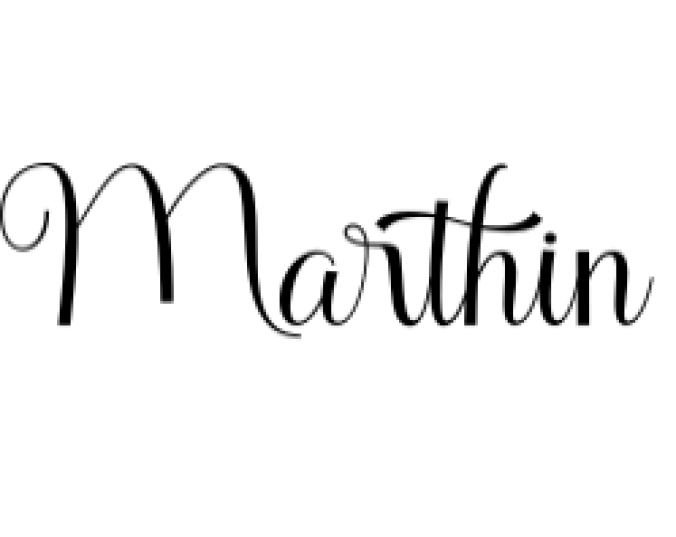 Marthin Font Preview