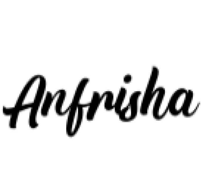 Anfrisha  Font Preview