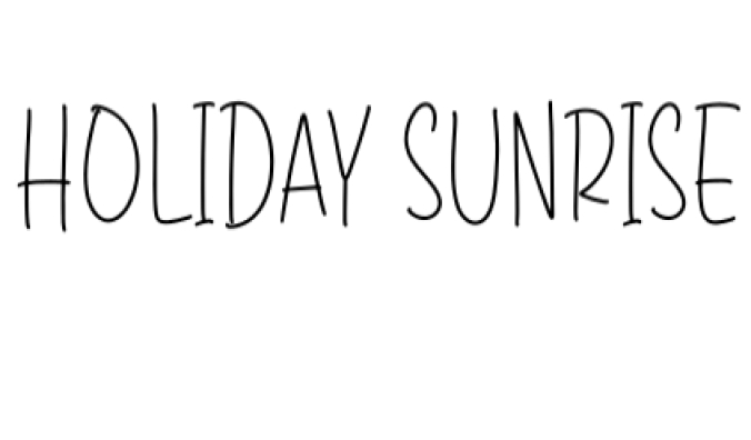 Holiday Sunrise Font Preview