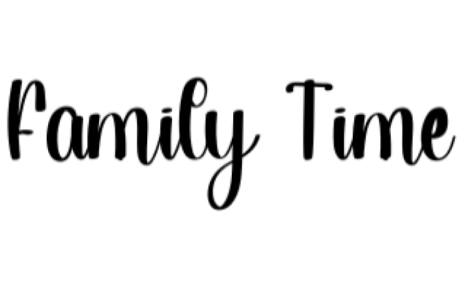 Family Time Font Preview