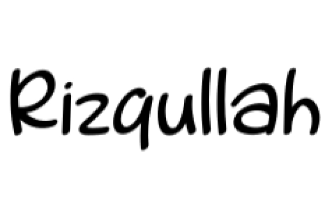 Rizqullah Font Preview