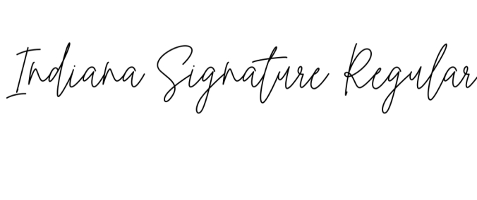 Indiana Signature Font Preview