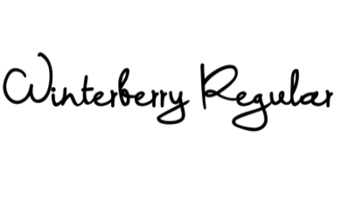 Winterberry Font Preview