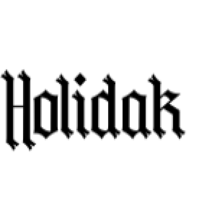 Holidak Font Preview