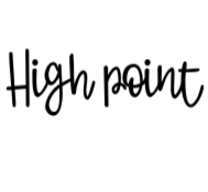 High Point Font Preview
