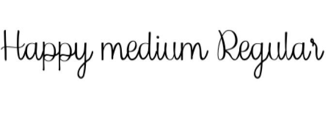 Happy Medium Font Preview