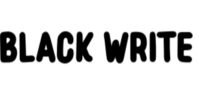Black Write Font Preview