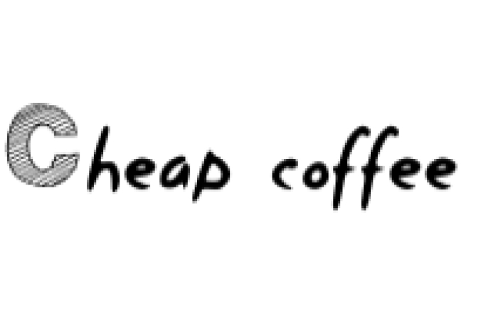Cheap Coffee Font Preview