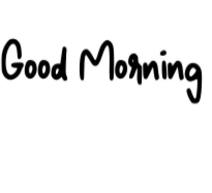 Good Morning Font Preview