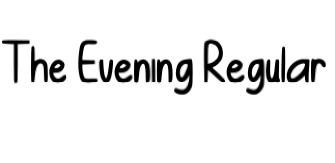 The Evening Font Preview
