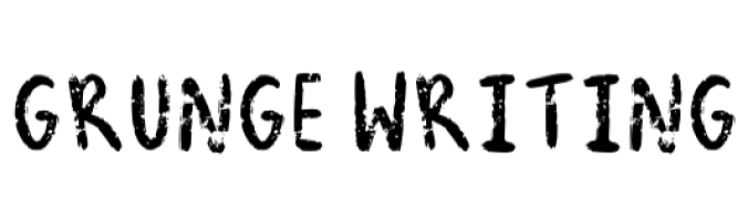 Grunge Writing Font Preview