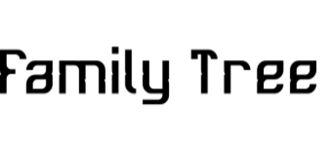Family Tree Font Preview