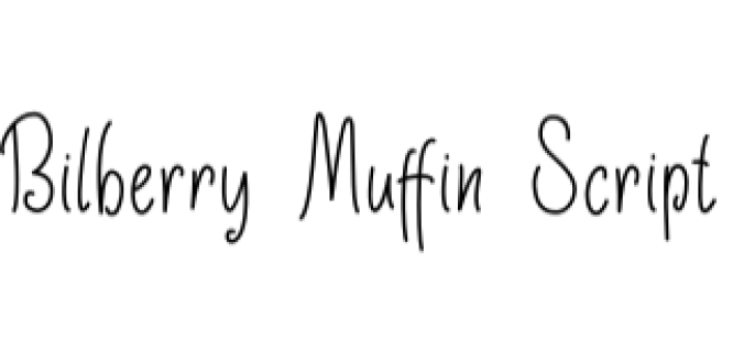 Bilberry Muffin Font Preview