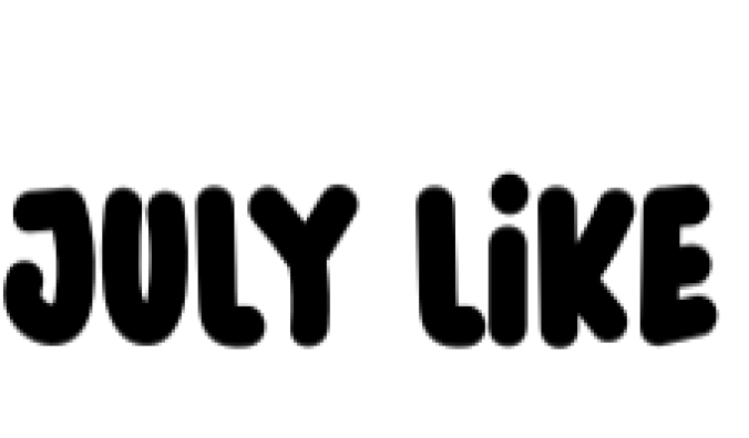 July Like Font Preview