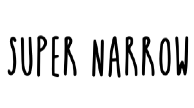 Super Narrow Font Preview