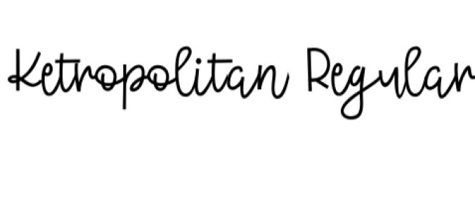 Ketropolitan Font Preview