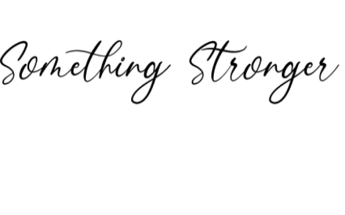 Something Stronger Font Preview