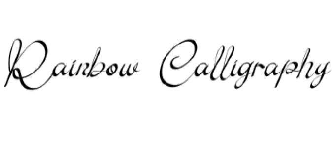 Rainbow Calligraphy Font Preview