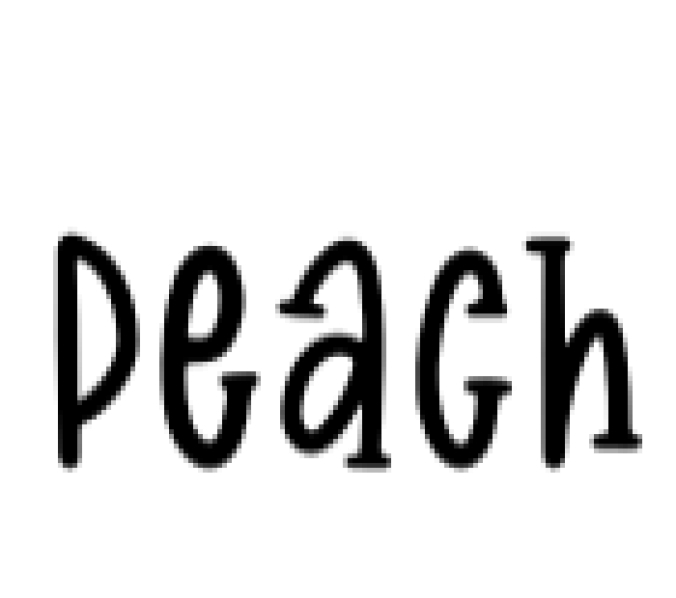 Peach Font Preview