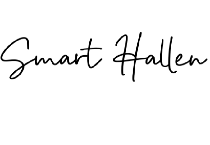 Smart Hallen Font Preview